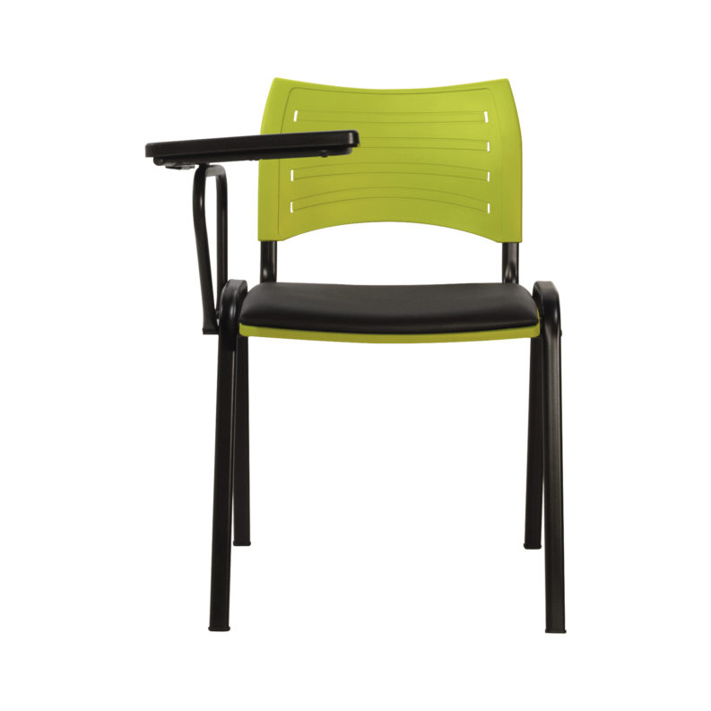 silla universitaria acolchada verde