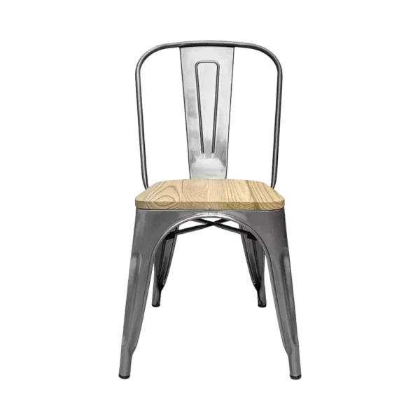 Silla Tolix Asiento Madera - Imagen 3