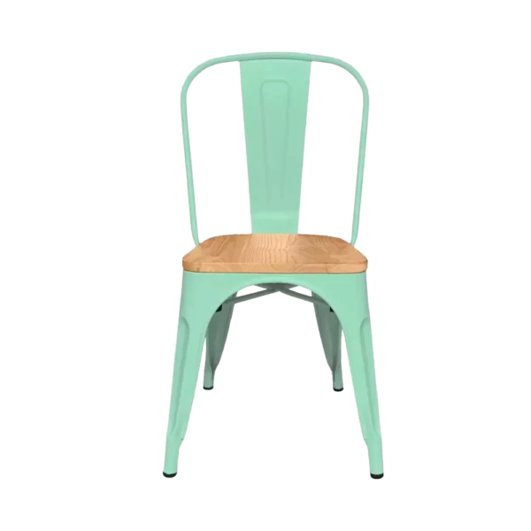 Silla Tolix Asiento Madera - Imagen 4